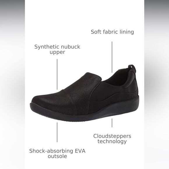 Clarks Cloudsteppers Sillian Paz Slide On 🔥 NEW 🔥 WIDE WIDTH 🔥 size 8W - Picture 4 of 6